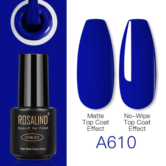 ROSALIND Nail Gel Polish Lamp Gel Polish For Nails Art Manicure With Matt Base Top Coat For Semi Permanant Varnishes Gellak