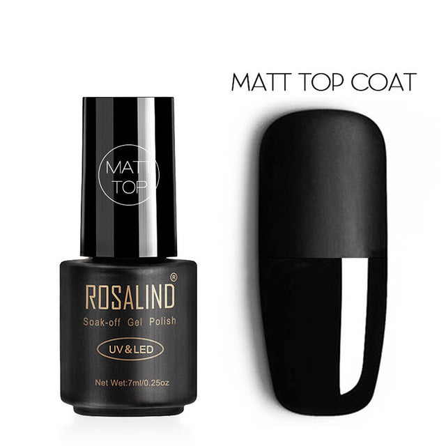 ROSALIND Nail Gel Polish Lamp Gel Polish For Nails Art Manicure With Matt Base Top Coat For Semi Permanant Varnishes Gellak