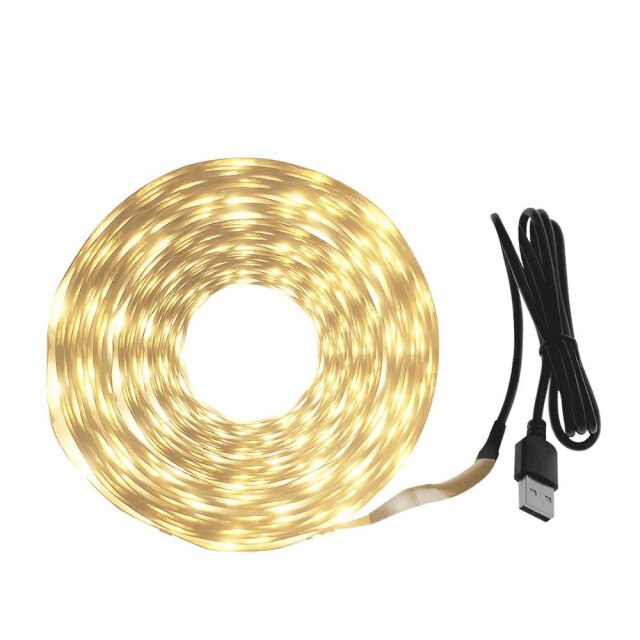 LED Strip Light USB 2835SMD DC5V Flexible LED Lamp Tape Ribbon RGB 1M 2M 3M 4M 5M TV Desktop Screen BackLight Diode Tape