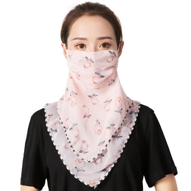 2020 new Bandana Chiffon scarf Women Brand Summer Wraps Floral fashion Neck Scarves