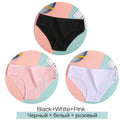 FINETOO Women's Cotton Panties 3Pcs Soft Striped Women Underpants Solid Girls Briefs Sexy Female Lingerie M-XL Comfort Underwear