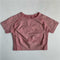 Women's Seamless Short Sleeve Crop Top Yoga Shirts Slim Fit Running Fitness T-shirts Workout Tops For Women Gym Sport Cycling