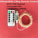 Led String Light 5/10M/20M 50/100/200LED USB 8Mode Remote Control Lights Fairy garlands  Wedding Christmas Holiday Decor lamps