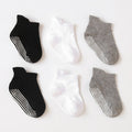 6 Pairs/lot 0 to 5 Years Anti-slip Non Skid Ankle Socks With Grips For Baby Toddler Kids Boys Girls All Seasons Cotton Socks