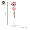 Let's Make 1pc Baby Pacifier Dummy Luxury Nipple Chain Soother Feeder Pacifier Silicone Crochet Beads Panda Rabbit Food Grade