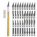 Non-Slip Metal Scalpel Knife Tools Kit Cutter Engraving Craft knives + 40pcs Blades Mobile Phone PCB DIY Repair Hand Tools