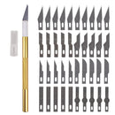 Non-Slip Metal Scalpel Knife Tools Kit Cutter Engraving Craft knives + 40pcs Blades Mobile Phone PCB DIY Repair Hand Tools