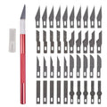 Non-Slip Metal Scalpel Knife Tools Kit Cutter Engraving Craft knives + 40pcs Blades Mobile Phone PCB DIY Repair Hand Tools