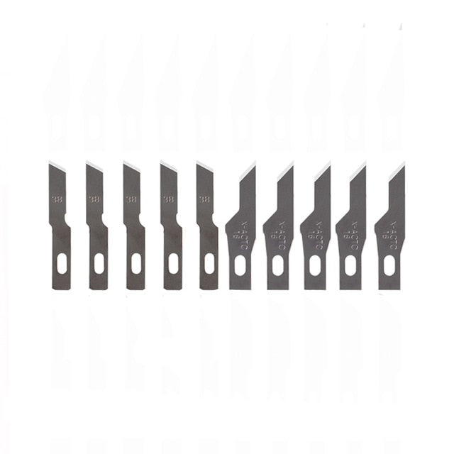 Non-Slip Metal Scalpel Knife Tools Kit Cutter Engraving Craft knives + 40pcs Blades Mobile Phone PCB DIY Repair Hand Tools