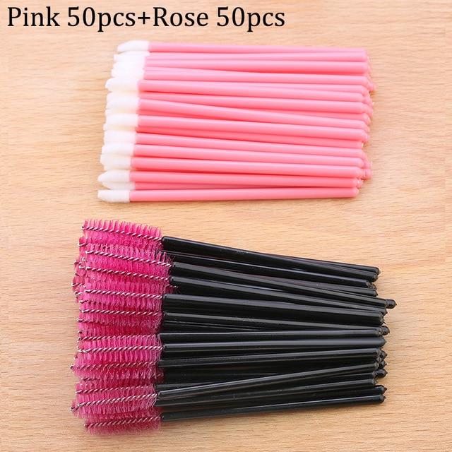 50pcs Disposable Eyelashes brush Individual Lash Removing Cleaning  Mascara Applicator Makeup Brushes For Eyelash Extension Tool