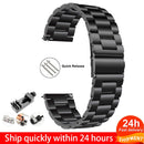 18mm 22mm 20mm 24mm Watch Band Strap For Samsung Galaxy 3 Watch 42 46mm GEAR S3 Active2 Classic quick release Stainless Steel