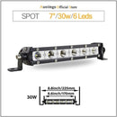 Auxtings Slim LED Light Bar Single Row 7" 13" 20" 25" 32" 38'' inch 90W 120W 150W 180W For SUV 4X4 Off Road LED Work Light Lamp