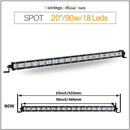 Auxtings Slim LED Light Bar Single Row 7" 13" 20" 25" 32" 38'' inch 90W 120W 150W 180W For SUV 4X4 Off Road LED Work Light Lamp