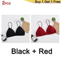 DeRuiLaDy Seamless Soft Bras for Women Underwear Thin Strap Wireless Push Up Bra Backless Comfort Bralette Top Sexy Lingerie
