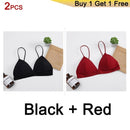 DeRuiLaDy Seamless Soft Bras for Women Underwear Thin Strap Wireless Push Up Bra Backless Comfort Bralette Top Sexy Lingerie
