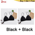 DeRuiLaDy Seamless Soft Bras for Women Underwear Thin Strap Wireless Push Up Bra Backless Comfort Bralette Top Sexy Lingerie