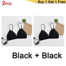 DeRuiLaDy Seamless Soft Bras for Women Underwear Thin Strap Wireless Push Up Bra Backless Comfort Bralette Top Sexy Lingerie