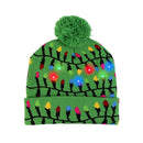 LED Christmas Hat Sweater Knitted Beanie Christmas Light Up Knitted Hat Christmas Gift for Kids Xmas 2022New Year Decorations