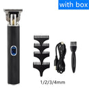 USB Rechargeable Hair Trimmer Electric Cordless Skeleton Hair Clipper Shaver Trimmer Men Barber Hair Cutting Machine 0mm Razor