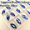 20pcs Marquise Nail Rhinestones Crystals Flatback Glass Stones Manicure Nail Art Decoration Charms Gem Jewelry Accessories