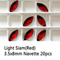 20pcs Marquise Nail Rhinestones Crystals Flatback Glass Stones Manicure Nail Art Decoration Charms Gem Jewelry Accessories