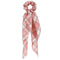 17KM Fashion Floral Print Scrunchies Solid Long Hair Ribbon For Women Ponytail Scarf Sweet Elastic Hair Band Hair Accessories