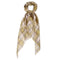 17KM Fashion Floral Print Scrunchies Solid Long Hair Ribbon For Women Ponytail Scarf Sweet Elastic Hair Band Hair Accessories