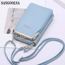 Brand Crossbody Bags Touch Screen Cell Phone Purse Bag Smartphone Wallet Metal Leather Shoulder Strap Handbag Women Bag