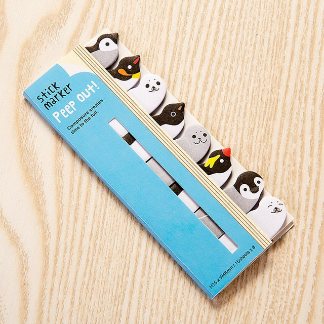 Kawaii Memo Pad Bookmarks Creative Cute Cat Panda Sticky Notes index Posted It Planner Stationery School Supplies Paper Stickers