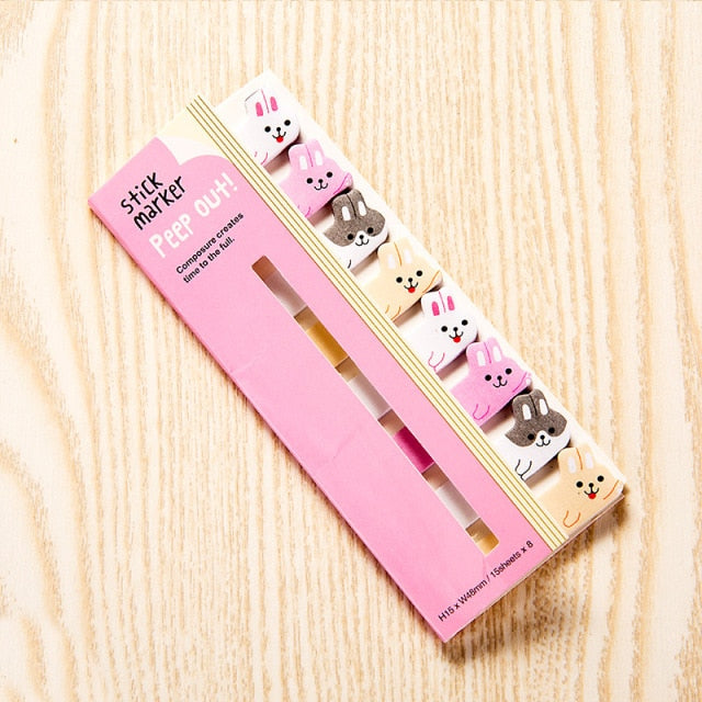 Kawaii Memo Pad Bookmarks Creative Cute Cat Panda Sticky Notes index Posted It Planner Stationery School Supplies Paper Stickers
