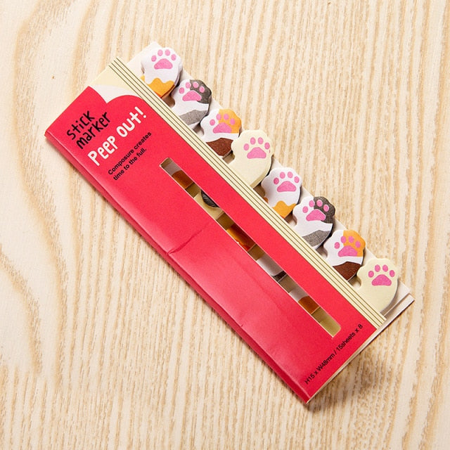 Kawaii Memo Pad Bookmarks Creative Cute Cat Panda Sticky Notes index Posted It Planner Stationery School Supplies Paper Stickers