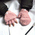 Warmom Plush Thick Warm Baby Gloves Winter Plus Velvet Mittens Children Kid Coral Fleece Full Finger Gloves For 1-4Y Kids Gloves