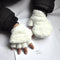 Warmom Plush Thick Warm Baby Gloves Winter Plus Velvet Mittens Children Kid Coral Fleece Full Finger Gloves For 1-4Y Kids Gloves