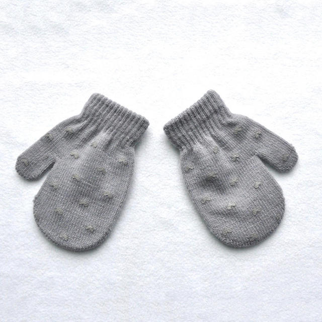 Warmom Plush Thick Warm Baby Gloves Winter Plus Velvet Mittens Children Kid Coral Fleece Full Finger Gloves For 1-4Y Kids Gloves