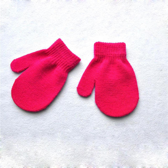 Warmom Plush Thick Warm Baby Gloves Winter Plus Velvet Mittens Children Kid Coral Fleece Full Finger Gloves For 1-4Y Kids Gloves