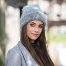 new simple Rabbit fur Beanie Hat for Women Winter Skullies Warm wool Cap Gorros Female Cap