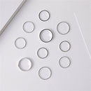 Hiphop/Rock Metal Geometry Circular Punk Rings Set Opening Index Finger Accessories Buckle Joint Tail Ring for Women Jewelry