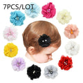 Cute 22 Colors Fashion Baby Girls Mini Chiffon Flowers Hair Clips Sweet Children Hairpins for Kids Hair Accessories