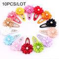 Cute 22 Colors Fashion Baby Girls Mini Chiffon Flowers Hair Clips Sweet Children Hairpins for Kids Hair Accessories