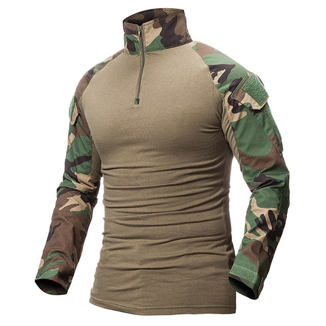 ReFire Gear Men Army Tactical T shirt SWAT Soldiers Military Combat T-Shirt Long Sleeve Camouflage Shirts Paintball T Shirts 5XL