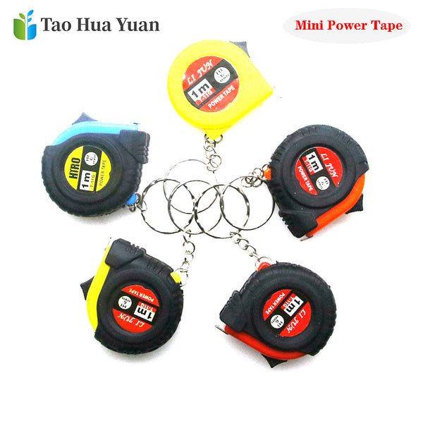 Mini Power Tape Measure Keychain Universal Pull Ruler Metric Tape Measure Retractable 1m Measuring Tape Meter Inch Tailor Tool A