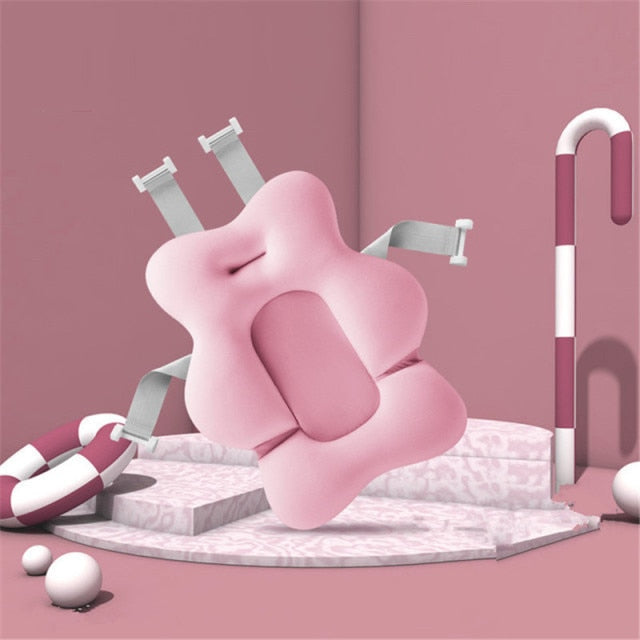 Baby Shower Bath Tub Pad Non-Slip Bathtub Mat Newborn Safety Nursing Security Bath Support Soft Comfort Body Cushion Mat Pillow
