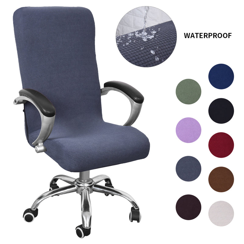 Waterproof Elastic Chair Covers Anti-dirty Rotating Stretch Office Computer Desk Seat Chair Cover Removable Slipcovers S/M/L