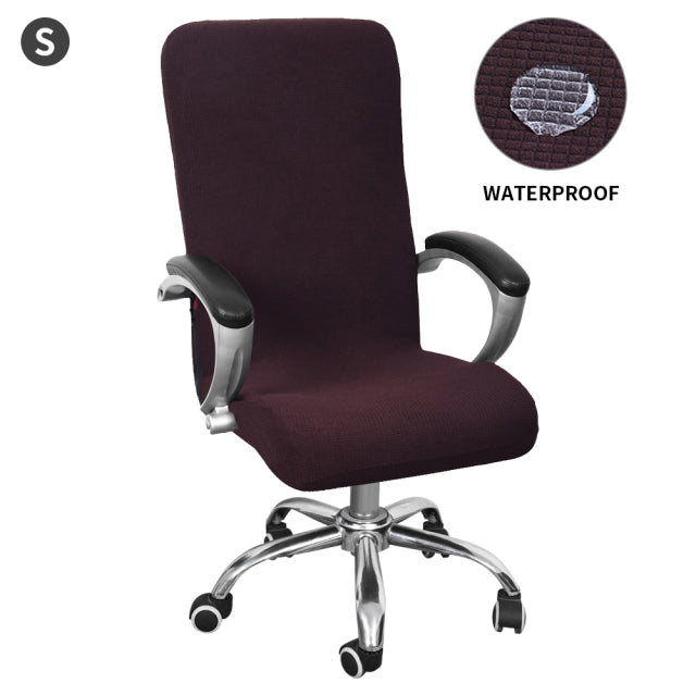 Waterproof Elastic Chair Covers Anti-dirty Rotating Stretch Office Computer Desk Seat Chair Cover Removable Slipcovers S/M/L