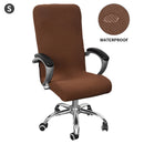 Waterproof Elastic Chair Covers Anti-dirty Rotating Stretch Office Computer Desk Seat Chair Cover Removable Slipcovers S/M/L