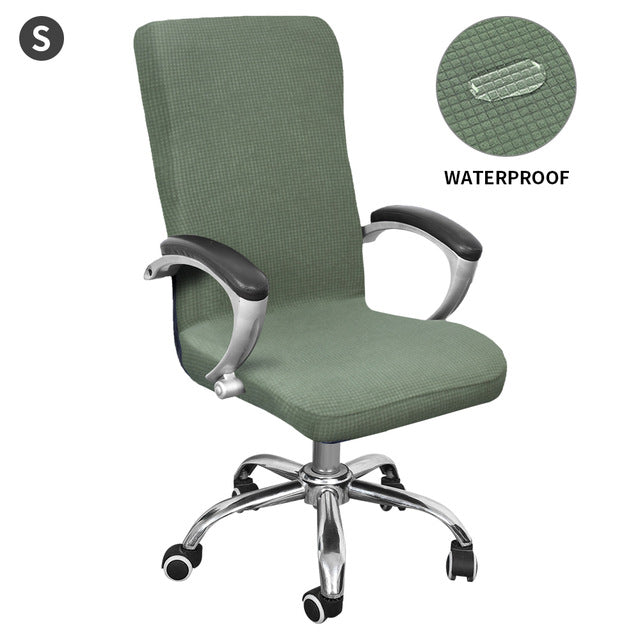 Waterproof Elastic Chair Covers Anti-dirty Rotating Stretch Office Computer Desk Seat Chair Cover Removable Slipcovers S/M/L
