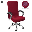 Waterproof Elastic Chair Covers Anti-dirty Rotating Stretch Office Computer Desk Seat Chair Cover Removable Slipcovers S/M/L