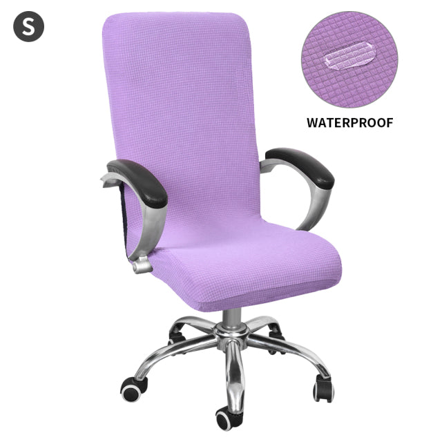 Waterproof Elastic Chair Covers Anti-dirty Rotating Stretch Office Computer Desk Seat Chair Cover Removable Slipcovers S/M/L