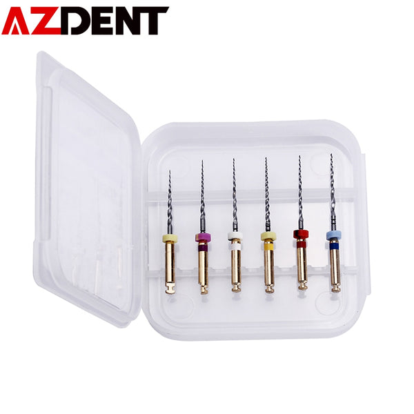 AZDENT 6pcs/pack SX-F3 Dental Instrument Files Root Canal Engine Use Endondontic Root Canal Machine Use