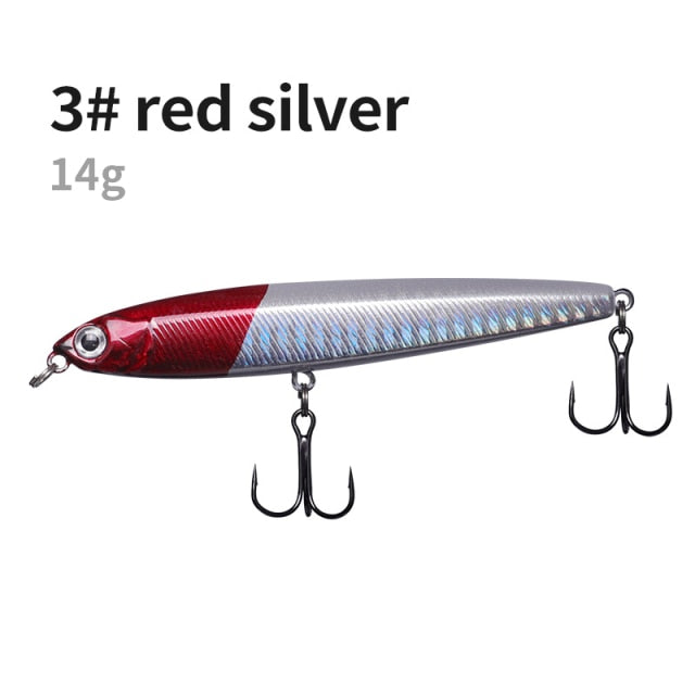 LINNHUE Fishing Lure Pencil Minnow 10g 14g 18g 24g Sinking Pencil Fishing Lure Wobblers Hard Bait Artificial Accessories jigging